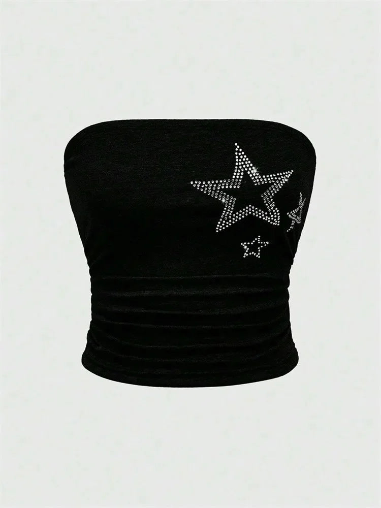 Rhinestone Star Tube Top