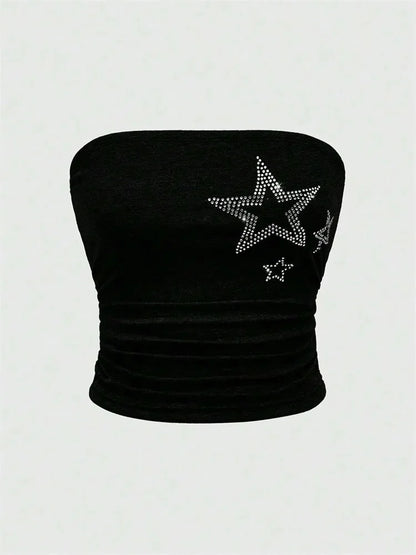 Rhinestone Star Tube Top