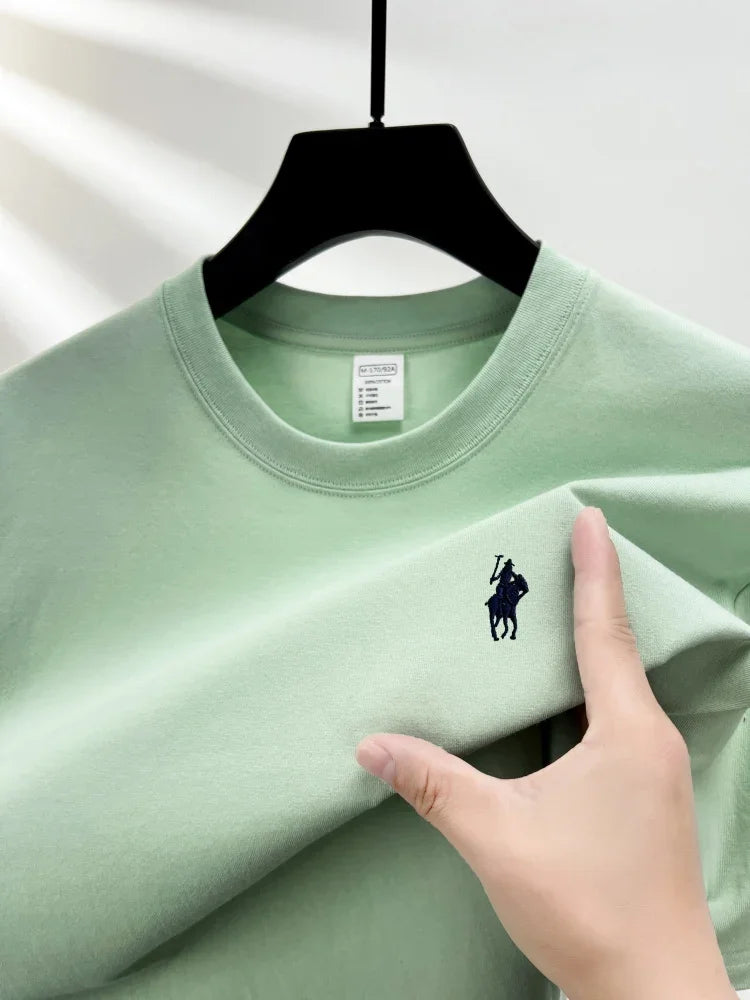 Men's Embroidered Cotton Tee
